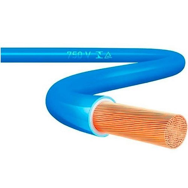 Cabo Elétrico 6 Mm Azul Peça Com 100 Metros Top Cables