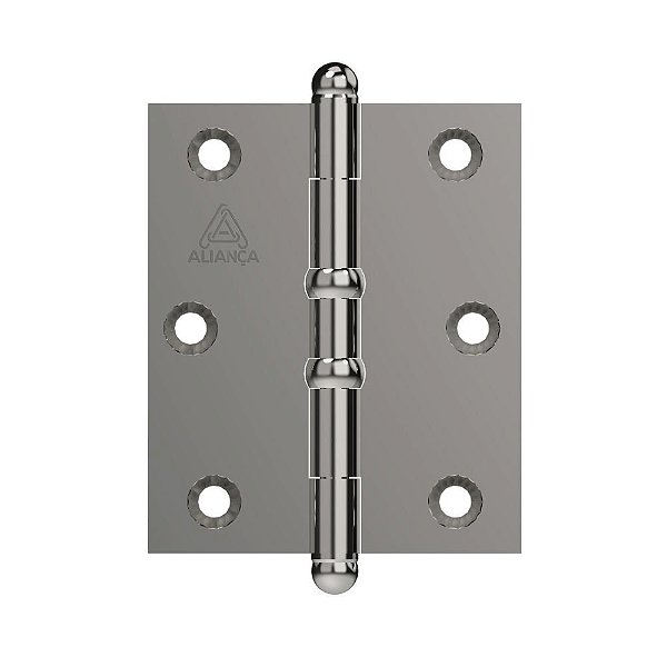 Dobradiça Pino Bola E Anel 3"x2.1/2" 81500a Niquelado Aliança