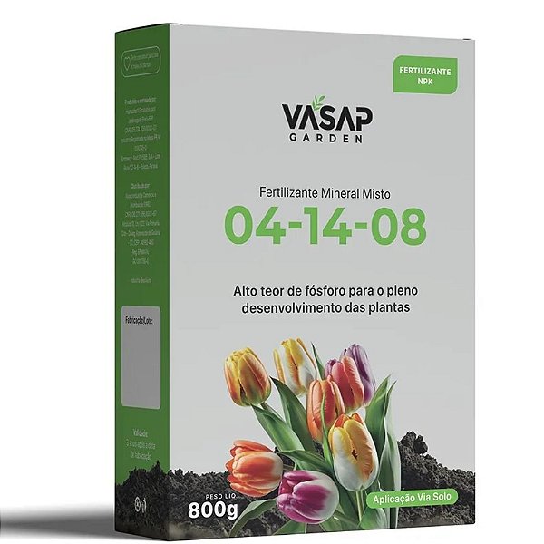Fertilizante Mineral Misto 04-14-08 800g 9683 Vasap