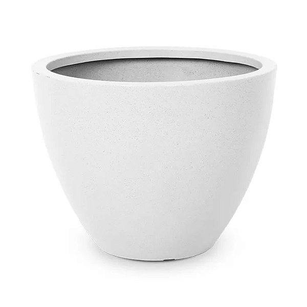 Vaso Cone Baixo Liso 28 Branco Mármore 10763 Vasap