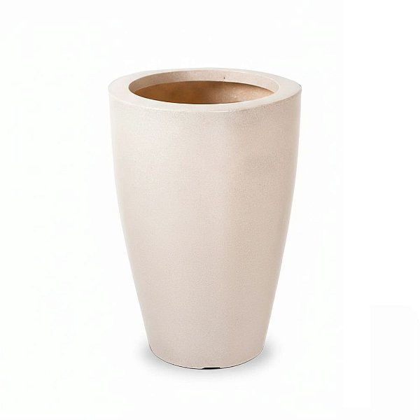 Vaso Cone Liso 55 Branco Mármore 5307 Vasap
