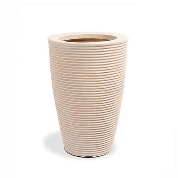 Vaso Cone Riscato 45 Branco Mármore 5168 Vasap