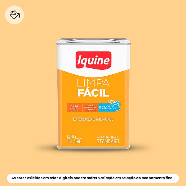 Tinta Acrílica Standard Semibrilho 16 L Limpa Fácil 1742 Salvador Iquine