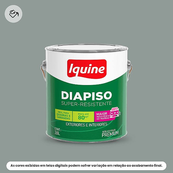 Tinta Acrílica Piso Premium Fosco 3,6 L Diapiso Cinza Médio Iquine