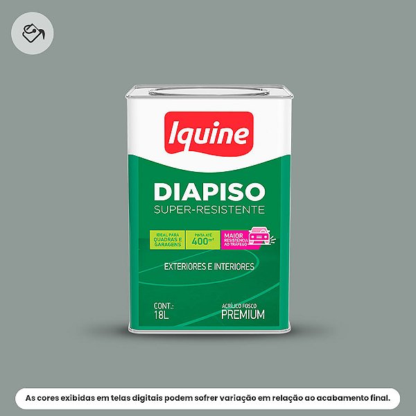 Tinta Acrílica Piso Premium Fosco 18 L Diapiso Cinza Médio Iquine