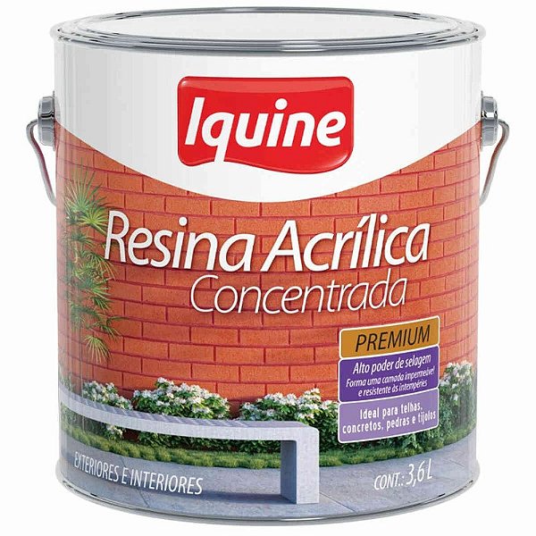 Resina Acrílica Concentrada 3,6l Incolor Iquine