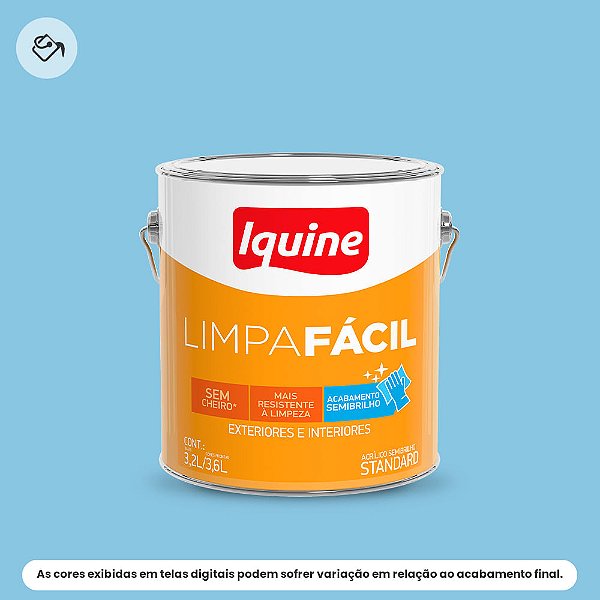 Tinta Acrílica Standard Semibrilho 3,2 L Limpa Fácil 1301 Iaco Iquine
