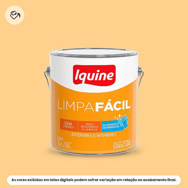 Tinta Acrílica Standard Semibrilho 3,2 L Limpa Fácil 1742 Salvador Iquine