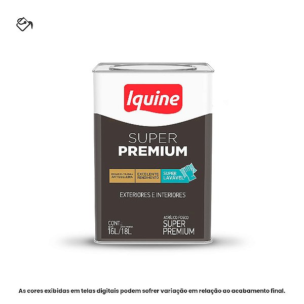 Tinta Acrílica Premium Fosco-aveludado 18 L Super Premium 002 Branco Neve Iquine