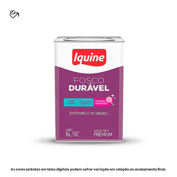 Tinta Acrílica Premium Fosco-aveludado 18 L Fosco Durável 002 Branco Neve Iquine