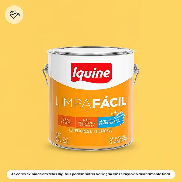 Tinta Acrílica Standard Semibrilho 3,2 L Limpa Fácil 2216 Canjica Iquine
