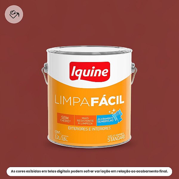 Tinta Acrílica Standard Semibrilho 3,2 L Limpa Fácil 1115 Maçaranduba Iquine
