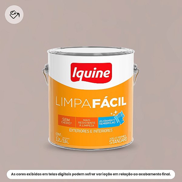 Tinta Acrílica Standard Semibrilho 3,2 L Limpa Fácil 1895 Tapacurá Iquine