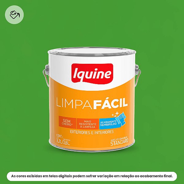 Tinta Acrílica Standard Semibrilho 3,2 L Limpa Fácil 1500 Esperança Iquine