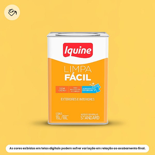 Tinta Acrílica Standard Semibrilho 16 L Limpa Fácil 2216 Canjica Iquine