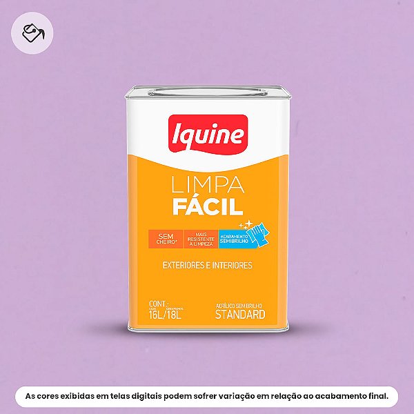 Tinta Acrílica Standard Semibrilho 16 L Limpa Fácil 2201 Violeta Iquine