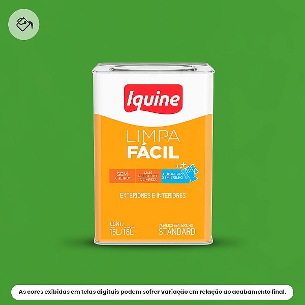 Tinta Acrílica Standard Semibrilho 16 L Limpa Fácil 1500 Esperança Iquine