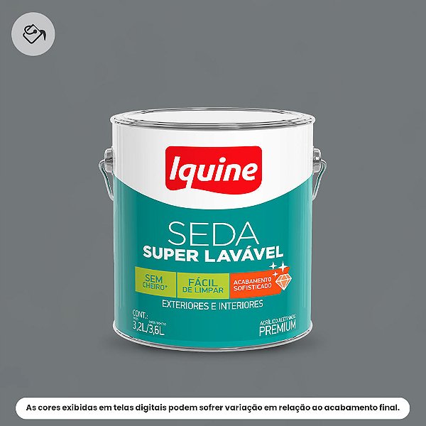 Tinta Acrílica Premium Acetinado 3,2 L Seda Super Lavável 2283 Fisalita Iquine