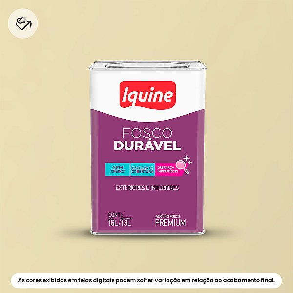 Tinta Acrílica Premium Fosco-aveludado 16 L Fosco Durável 020 Marfim Iquine