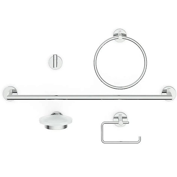 Kit Acessórios Para Banheiro New City 5 Peças Celite
