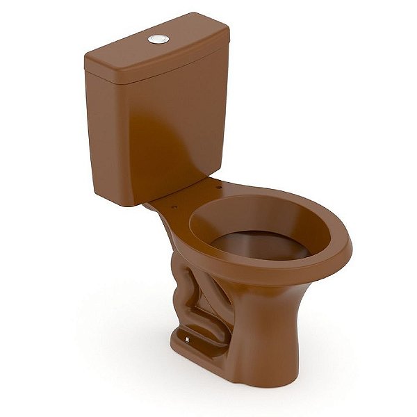 Kit Vaso Sanitário Com Caixa Acoplada 6 Litros Parati Ocre Logasa