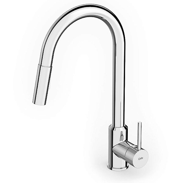 Torneira Monocomando Para Cozinha Bica Em U 2 Funções Celite