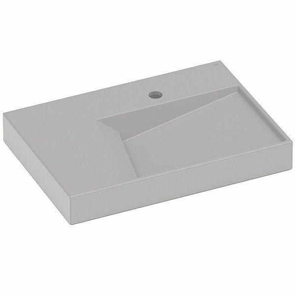 Cuba De Sobrepor Geometrica Com Mesa 60x42x7 Horizon Stone Roca