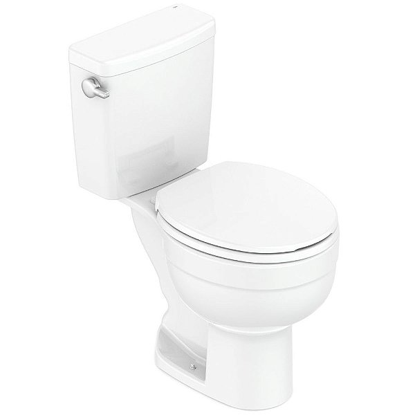 Kit Vaso Sanitário Com Caixa Acoplada E Acessórios Para Instalação 3/6 Litros Acesso Confort Branco Celite