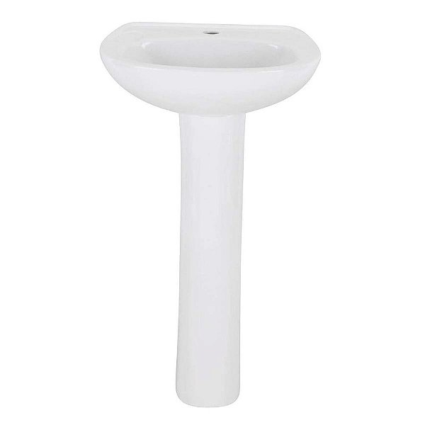 Kit Lavatório Com Coluna De Chão 470x425 Parati Branco Logasa