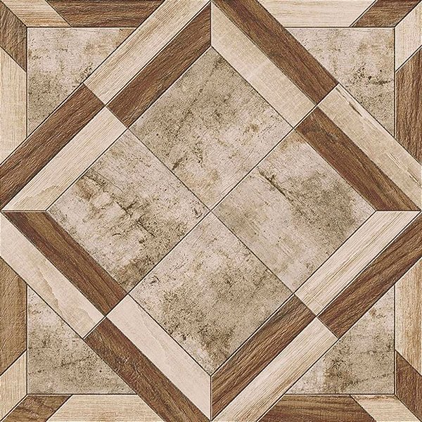 Piso Cerâmico Bold Acetinado 45x45cm Provence Marrom Caixa 2,00m² Cecafi