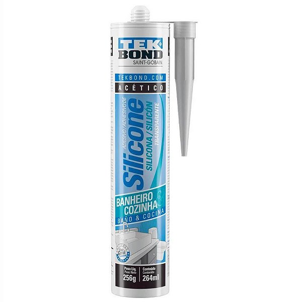 Silicone Cartucho Banheiro E Cozinha 256 G Transparente Tekbond