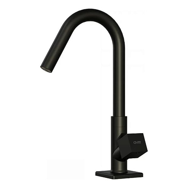 Torneira Para Lavatório Quadratus Metal Preto Fosco Civitt