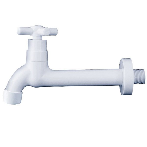 Torneira Para Pia Com Arejador Cruzeta Abs 18cm Branca Civitt