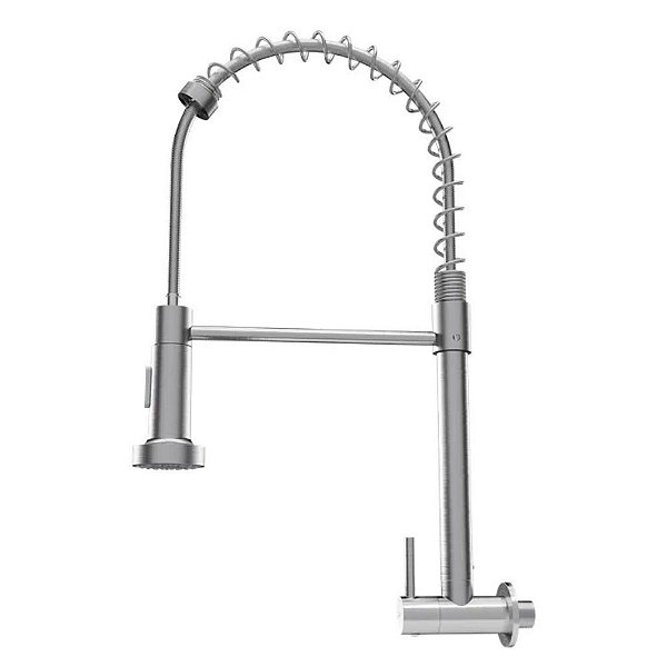 Torneira De Parede Para Cozinha Metal Gourmet Standard Escovada Civitt