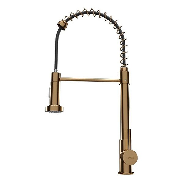 Torneira De Bancada Para Cozinha Metal Gourmet Standard Rose Civitt
