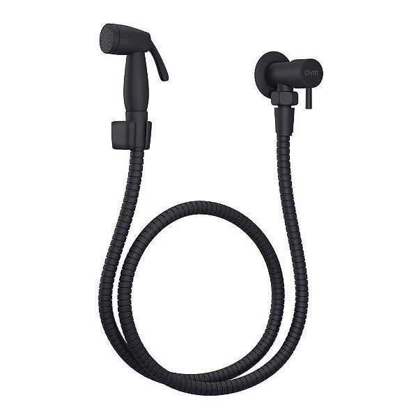 Ducha Higiênica Metal Nápoles Preto Fosco Civitt