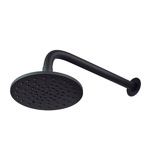 Chuveiro Articulado Redondo 6" Luxo Preto Fosco Civitt