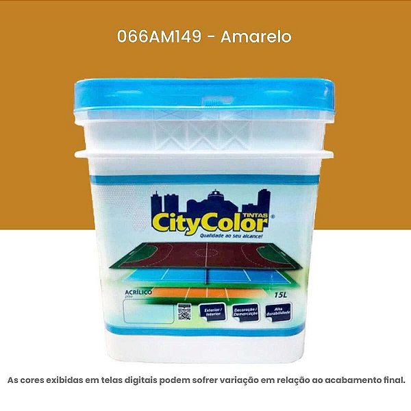 Tinta Acrílica Piso 15l Am149 Amarelo Citycolor