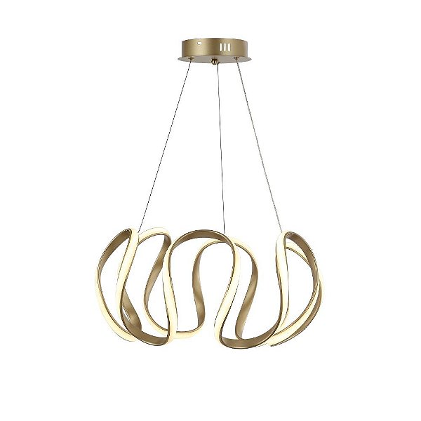 Pendente Led Larissa 50w 3000k-6500k Bivolt Dourado Avant