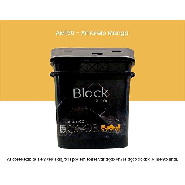 Tinta Acrílica Premium Semibrilho 15l Am190 Amarelo Manga Citycolor