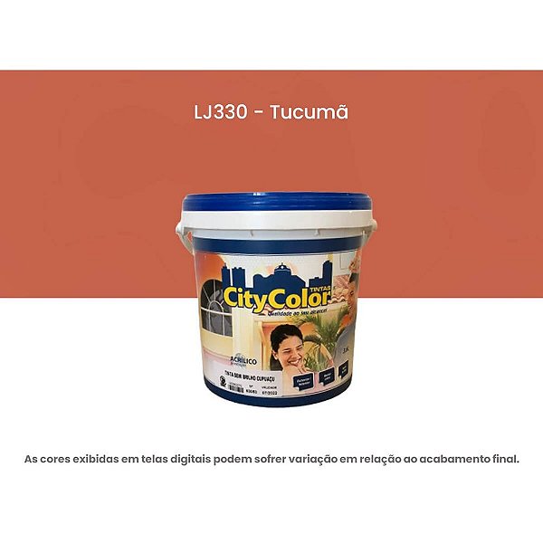 Tinta Acrílica Premium Semibrilho 3,6l Lj330 Tucumã Citycolor