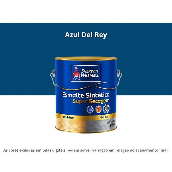 Tinta Esmalte Sintético Premium Alto Brilho Super Secagem 3,6l 7510701 Azul Del Rey Sherwin-williams