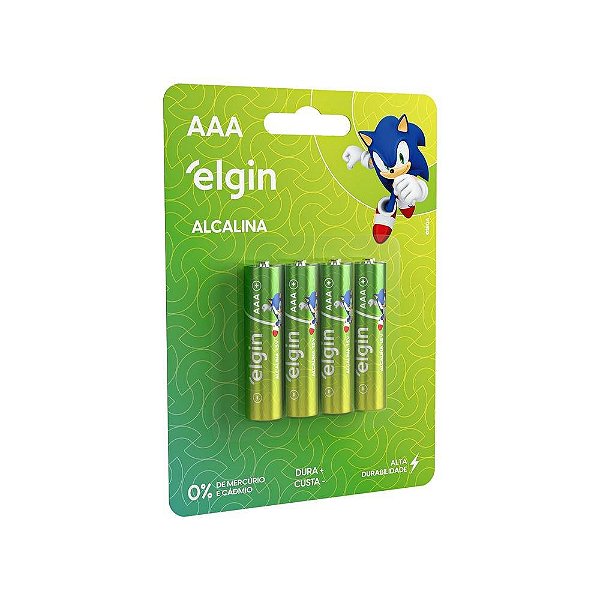 Pilha Alcalina Aaa Energy 4 Unidades Elgin