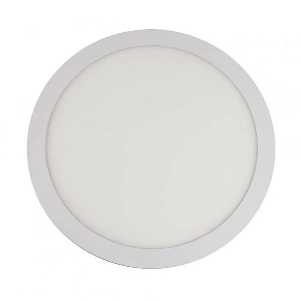 Painel Led Redondo De Embutir Slim 18w 6500k Luz Branca Fria Bivolt Branco Llumm
