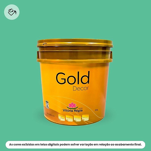 Tinta Acrílica Econômica Semibrilho 3,6 L Vd124 Verde Menta Vitória Régia