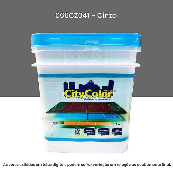 Tinta Acrílica Piso 15l Cz041 Cinza Citycolor
