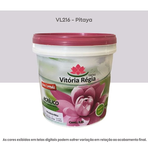Tinta Acrílica Econômica Fosco 3,6 L Vl216 Pitaya Vitória Régia