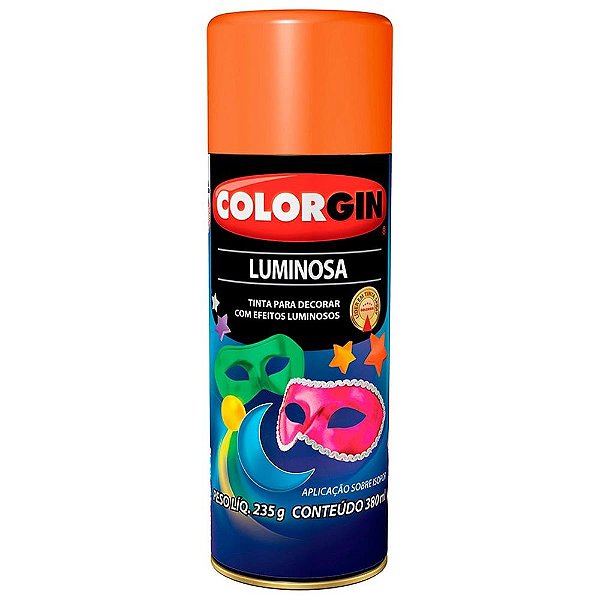 Tinta Spray Luminosa 380ml 759 Laranja Colorgin