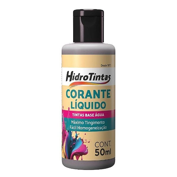 Corante Líquido 50ml Hidrocolor Preto Hidrotintas