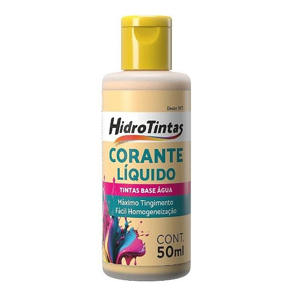 Corante Líquido 50ml Hidrocolor Amarelo Hidrotintas